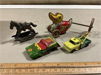 Tin & Metal Toy Car, Tin Duck with Wheels,