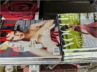 Contents of Shelf: Vogue Magazines