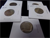 5-1937 buffalo nickels