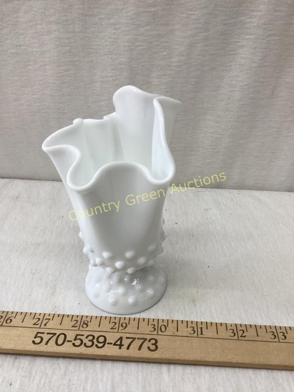 Fenton Hobnail Glass Vase