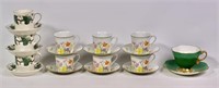 3 Wedgewood cups and saucers -"Ivy" pattern /