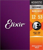Elixir Light 12-53 Nanoweb 80/20 Bronze