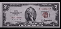 1953 A TWO DOLLAR RED SEAL XF