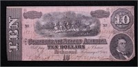 1864 10 $ CONFEDERATENOTE  VF