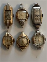 6 Vintage Ladies Watch Faces