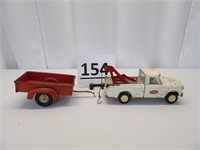 Tonka Tow Truck & Red Tru-Scale Trailer