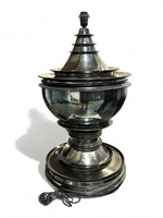 Large silver plate table lamp