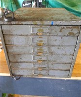 Metal Cabinet 16"x12"x11" With Contents