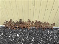 9 pieces of Cast Iron Garden Fence 15" tall