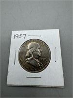 1957 Silver Franklin Half Dollar