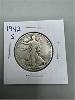 1942-S Silver Walking Liberty Half Dollar