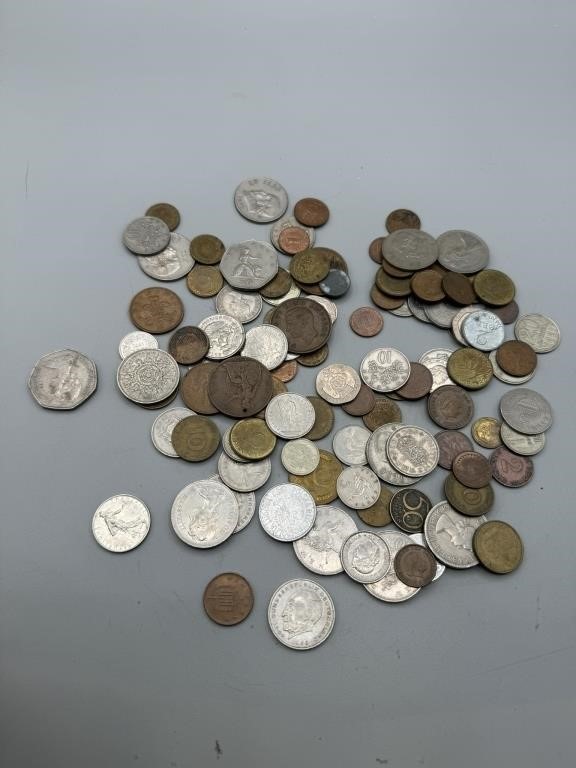 Large Baggie of Foreign Coins