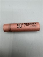 $.50 Wheat Penny Roll w/ 1958 & Tail Wheat Penny C
