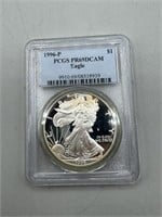 1996-P PCGS PR69DCAM $1 Silver America Eagle
