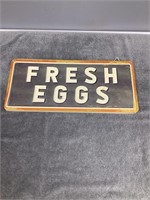 Embossed Fresh Eggs Sign