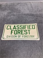 Embossed Classified Forest Sign