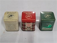 Three Miniature Advertising Tins