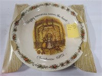 1972 Holly Hobbie Xmas Collectible Plate