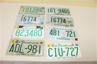 Lot of New Hampshire license plates