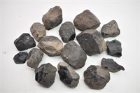 Box of Black Obsidian Rock Specimens