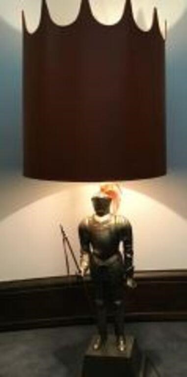 UNIQUE Medieval Knight Lamp - Works!