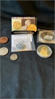 1935 half & misc coins and medals