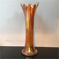 CARNIVAL GLASS SWUNG VASE