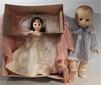 2 Madame Alexander Dolls-1958, Sleep Eyes, Soft