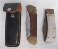 (2) Large pocket hunting knives including largest