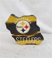 Pittsburgh Steelers Hand Painted Concrete Sign