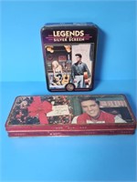 TWO VTG ELVIS TINS-ONE IS A PUZZLE