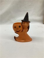 Vintage Halloween Witch & Jack-o-Lantern Plastic