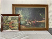 2 FRAMED COUNTRY PRINTS