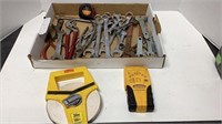 Tape Measurer, Open and Closed end Wrenches and