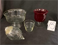 Assorted glassware