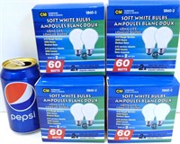 8 ampoules 60W blanc doux Neuf