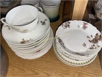 Group of limoges cup and saucers