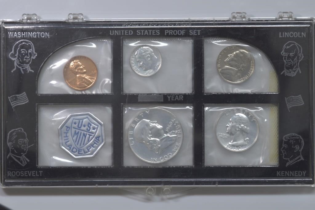 1960 US Proof Set in Large Snap Case