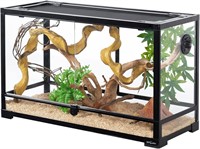 REPTI ZOO Tempered Glass Reptile Terrarium 30Gal