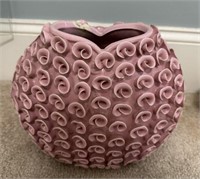 Pink Art Glass Flower Vase