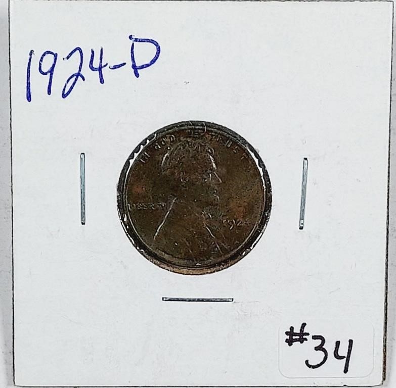 1924-D  Lincoln Cent   VF