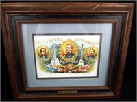 Gettysburg Commanders Original Antique Lithograph