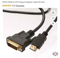 new 106 pcs; ONN HDMI to DVI Output Adapter Cable