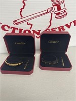 (2) Cartier Adjustable Gold Colored bracelets