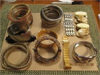 Lot of 11 Costume Bangle Bracelets