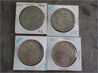 4 Silver Dollars Ea Each x 4 1884, 1884 O, 85, 86