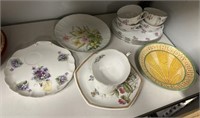 Group of Porcelain Plates, Luncheon Plates and Cup