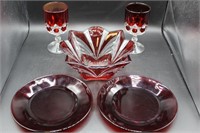 Vintage  Ruby Glass Grouping