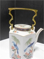 Vintage Teapot W/Brass Handle