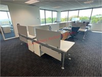 Steelcase 8 Station Cubical w/ 6 Chairs